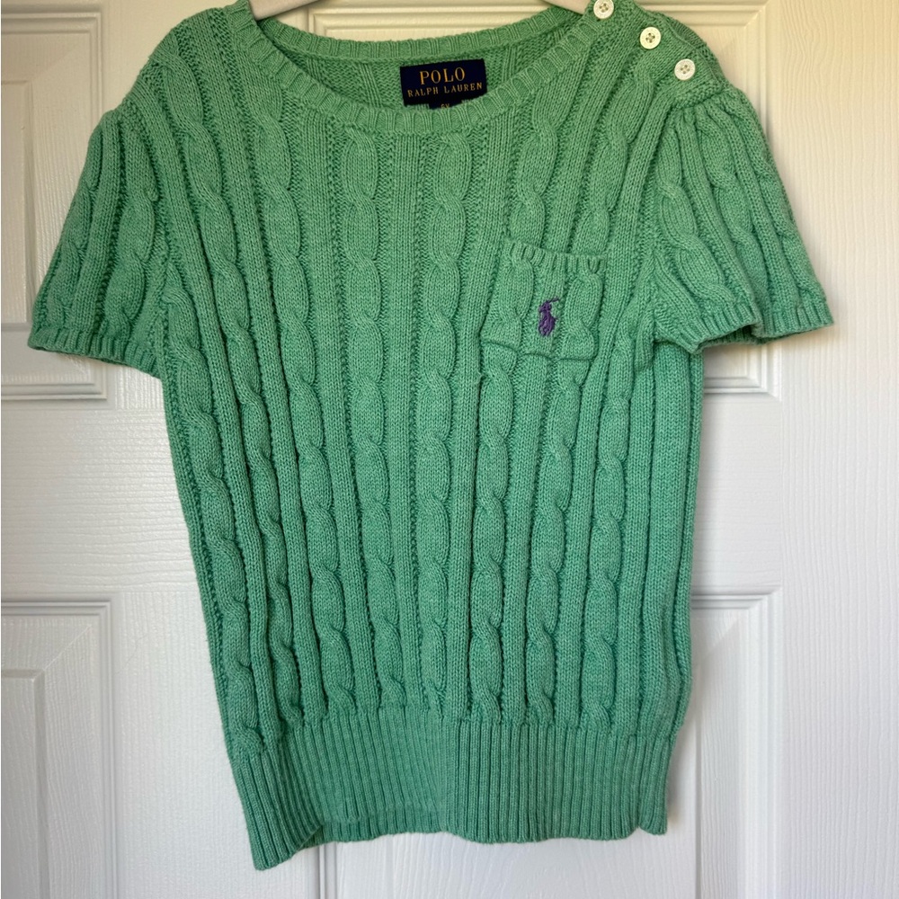 Polo Ralph Lauren Green Cable Knit Sweater